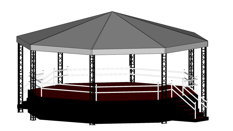 Bandstand hire 2 with height extension